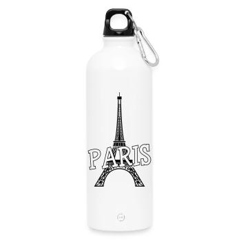 Paris - Trinkflasche mit Karabiner 750 ml - Weiß - Vorne