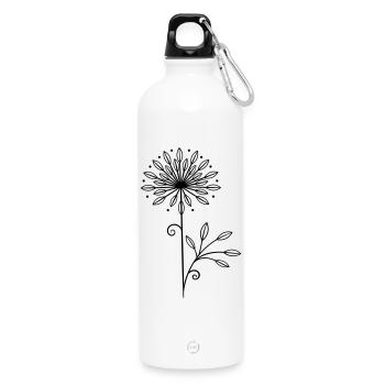 Pissenlit Pissenlit Spring Sticker - Gourde en inox avec mousqueton 750 ml - blanc - Devant