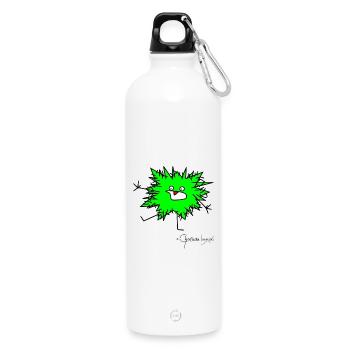 Woolly Beastie freaks out © Chyropterum Innoxius - Water Bottle with carabiner 750 ml - white - Front