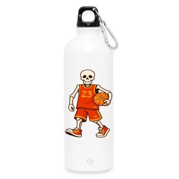 Maillot Skeleton Hoops 23 - Gourde en inox avec mousqueton 750 ml - blanc - Devant