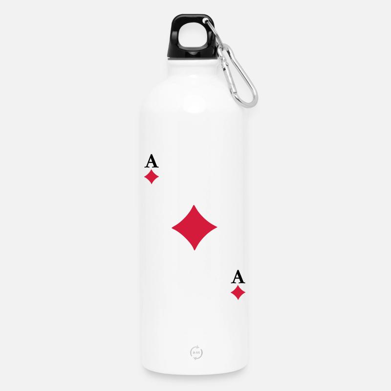 Ace of Diamonds - Trinkflasche mit Karabiner 750 ml - Weiß