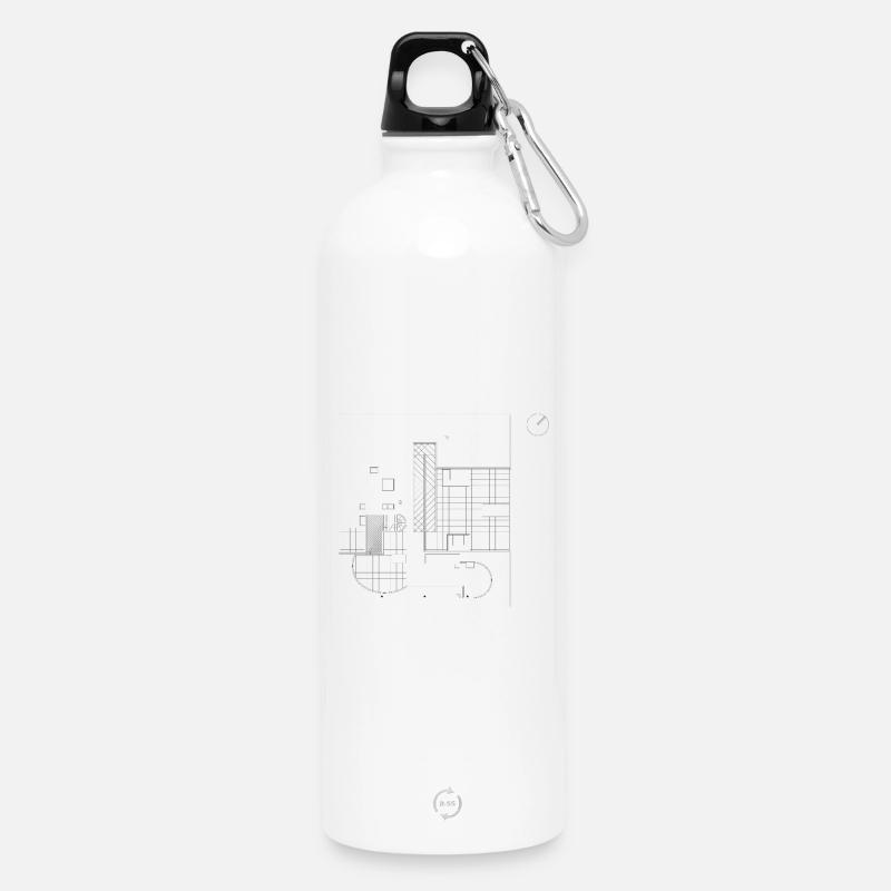 ARCHITECTURE Plan - Trinkflasche mit Karabiner 750 ml - Weiß
