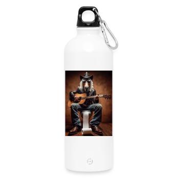 Celebrity toilets - Water Bottle with carabiner 750 ml - white - Front