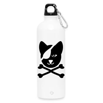 pirate - Gourde en inox avec mousqueton 750 ml - blanc - Devant