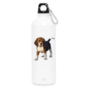 Beagle - Trinkflasche mit Karabiner 750 ml - Weiß - Vorne