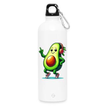 Avocado Bale - Water Bottle with carabiner 750 ml - white - Front
