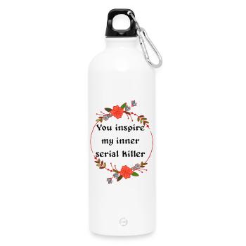 Serial killer - Trinkflasche mit Karabiner 750 ml - Weiß - Vorne
