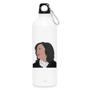 The incredible Kamala Harris - Water Bottle with carabiner 750 ml - white - Front