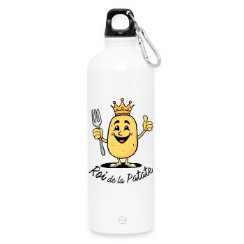 I am the King of the Potato - Water Bottle with carabiner 750 ml - white - Front