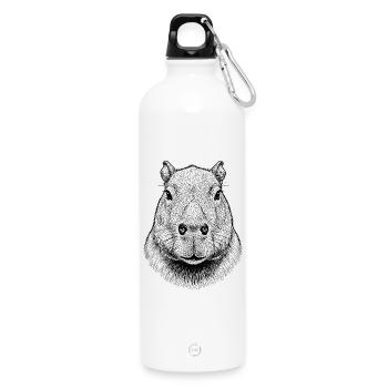 Capybara - Trinkflasche mit Karabiner 750 ml - Weiß - Vorne