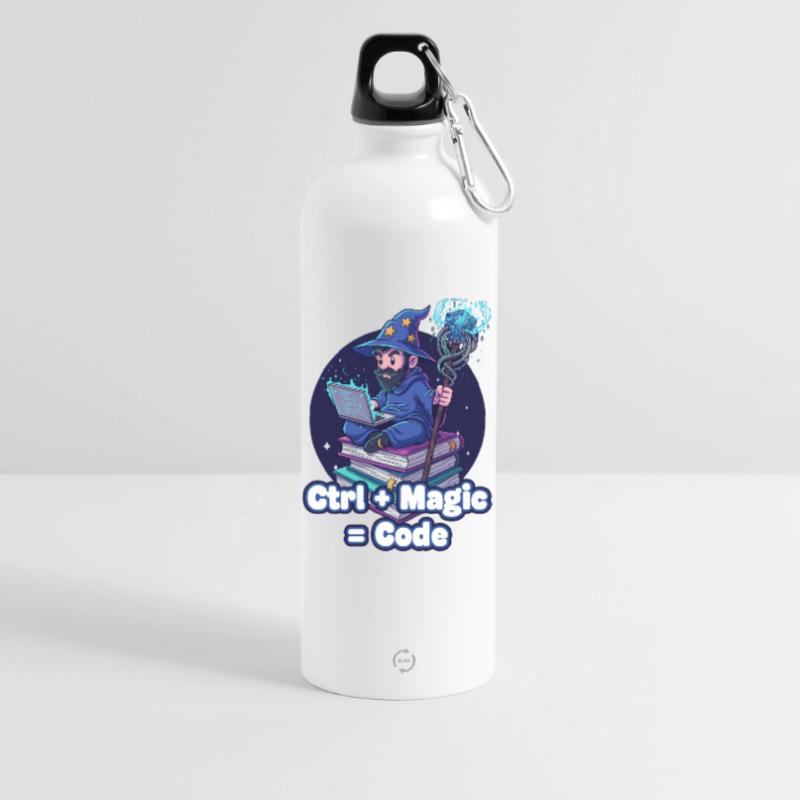 Assistant Ctrl Magic Code Gourde en inox avec mousqueton 750 ml