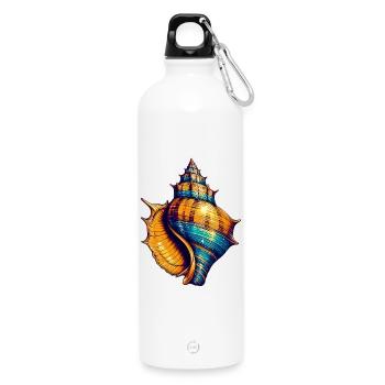 Muschel - Trinkflasche mit Karabiner 750 ml - Weiß - Vorne