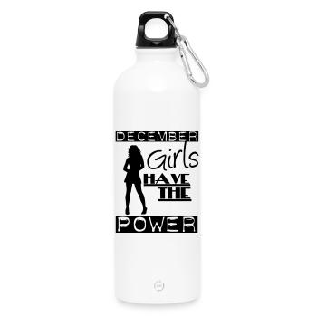 December Girls - Water Bottle with carabiner 750 ml - white - Front