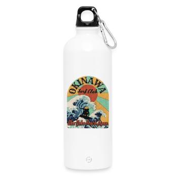 Okinawa Surf Club (en détresse) - Gourde en inox avec mousqueton 750 ml - blanc - Devant