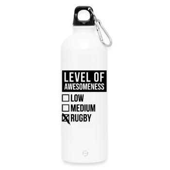 rugby - Gourde en inox avec mousqueton 750 ml - blanc - Devant