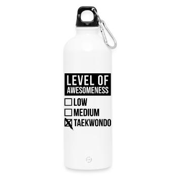 Taekwondo - Trinkflasche mit Karabiner 750 ml - Weiß - Vorne