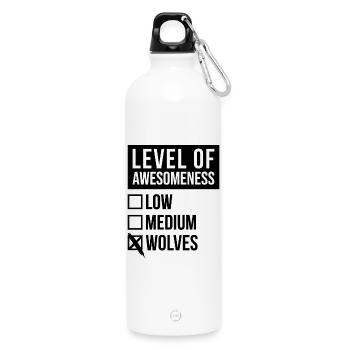 Wolf - Trinkflasche mit Karabiner 750 ml - Weiß - Vorne