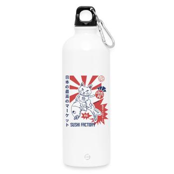 Sushi Factory Japanese sunburst - Trinkflasche mit Karabiner 750 ml - Weiß - Vorne