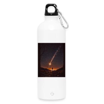 Starpath of Fire Sparks - Water Bottle with carabiner 750 ml - white - Front
