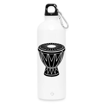 Conga africain - Gourde en inox avec mousqueton 750 ml - blanc - Devant