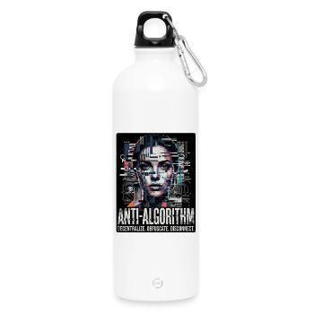 Anti Algorithme - Gourde en inox avec mousqueton 750 ml - blanc - Devant