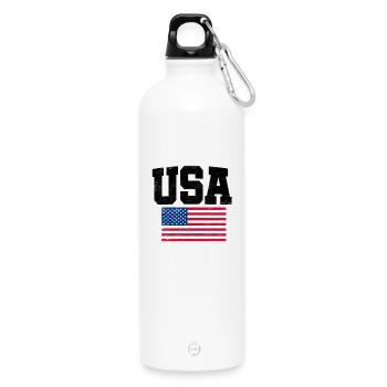 United States - Water Bottle with carabiner 750 ml - white - Front