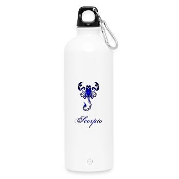Skorpion-Sternstern-Konstellation-Kunst - Trinkflasche mit Karabiner 750 ml - Weiß - Vorne