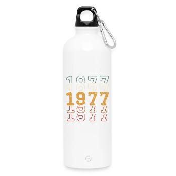 1977 - Water Bottle with carabiner 750 ml - white - Front