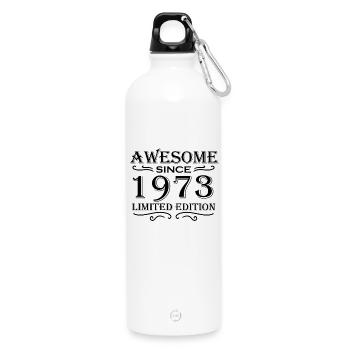 1973 - Né en 1973 - Gourde en inox avec mousqueton 750 ml - blanc - Devant