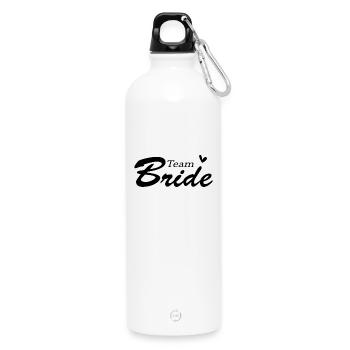 Team Braut Hochzeitsfeier - Trinkflasche mit Karabiner 750 ml - Weiß - Vorne