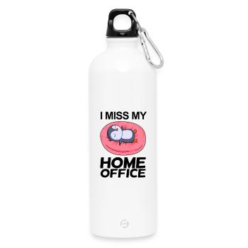 Bureau à domicile Miss Humour Drôle - Gourde en inox avec mousqueton 750 ml - blanc - Devant