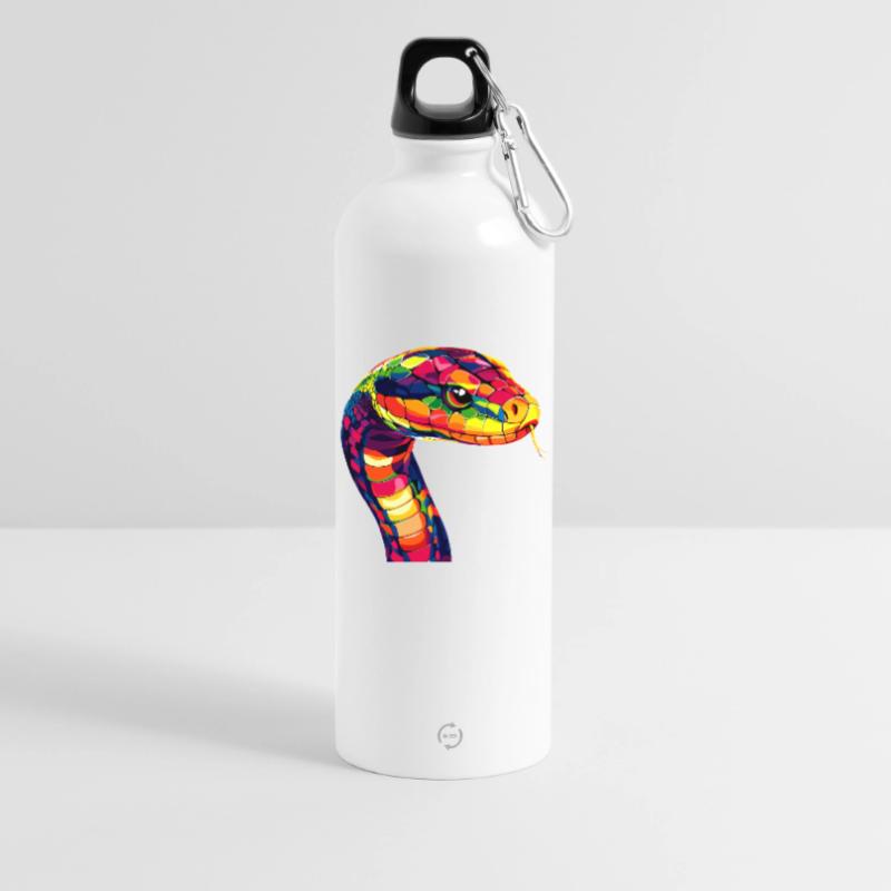 Snake Python Cobra Mamba Rattlesnake Snake Water Bottle with carabiner 750 ml