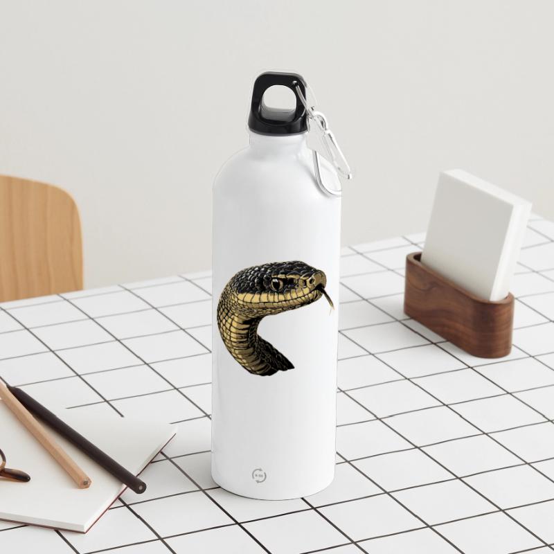 Serpent Python Cobra Mamba Serpent à sonnettes Serpent Gourde en inox avec mousqueton 750 ml