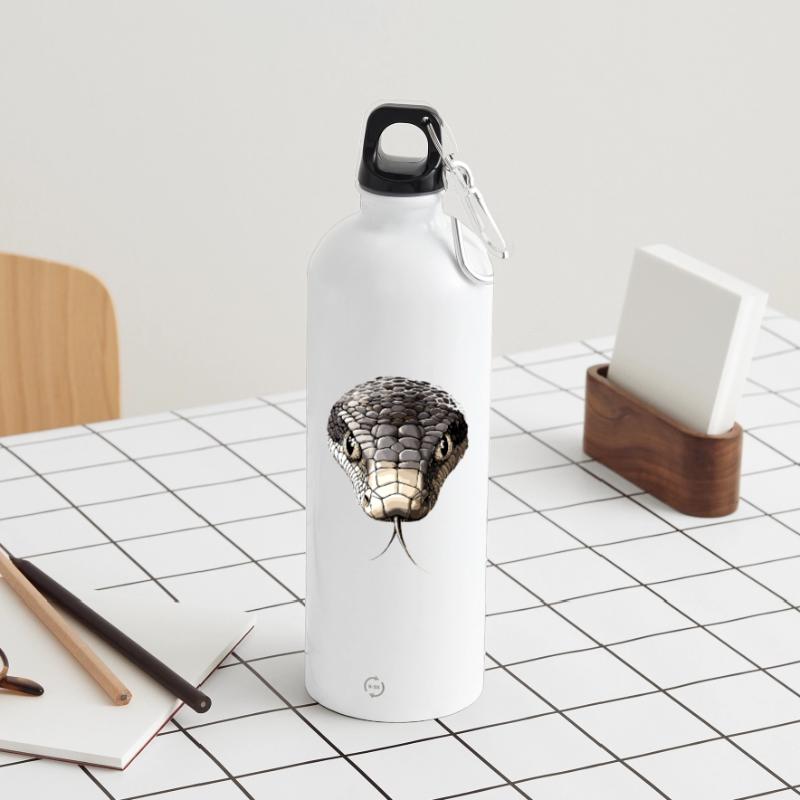 Serpent Python Cobra Mamba Serpent à sonnettes Serpent Gourde en inox avec mousqueton 750 ml