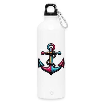 An Anchor - Water Bottle with carabiner 750 ml - white - Front