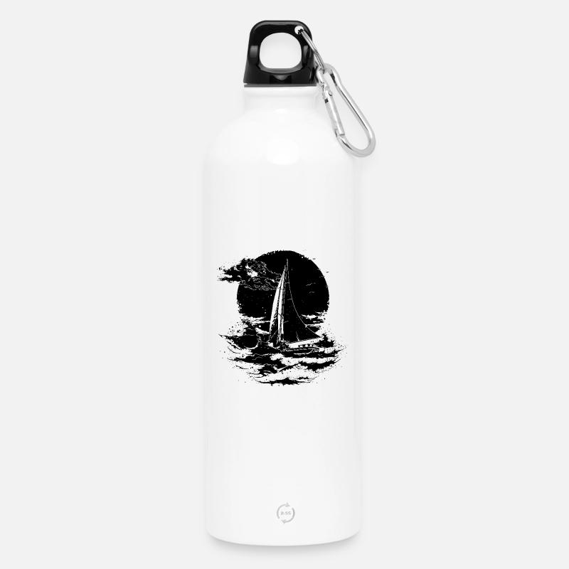 Sail - Water Bottle with carabiner 750 ml - white