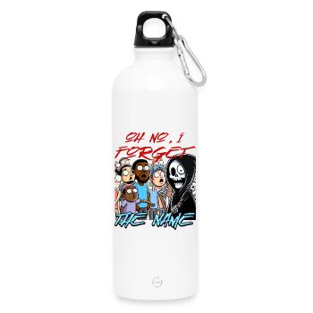 Sensenmann im Meme-Mob - Trinkflasche mit Karabiner 750 ml - Weiß - Vorne