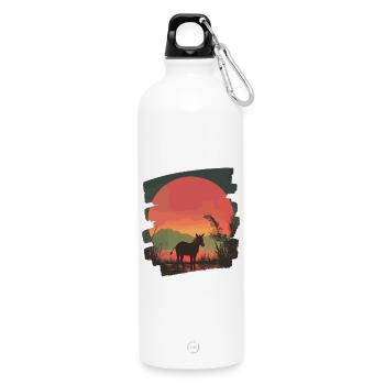 Donkey - Water Bottle with carabiner 750 ml - white - Front
