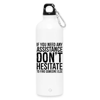 If you need any assistance don't hesitate to find - Water Bottle with carabiner 750 ml - white - Front