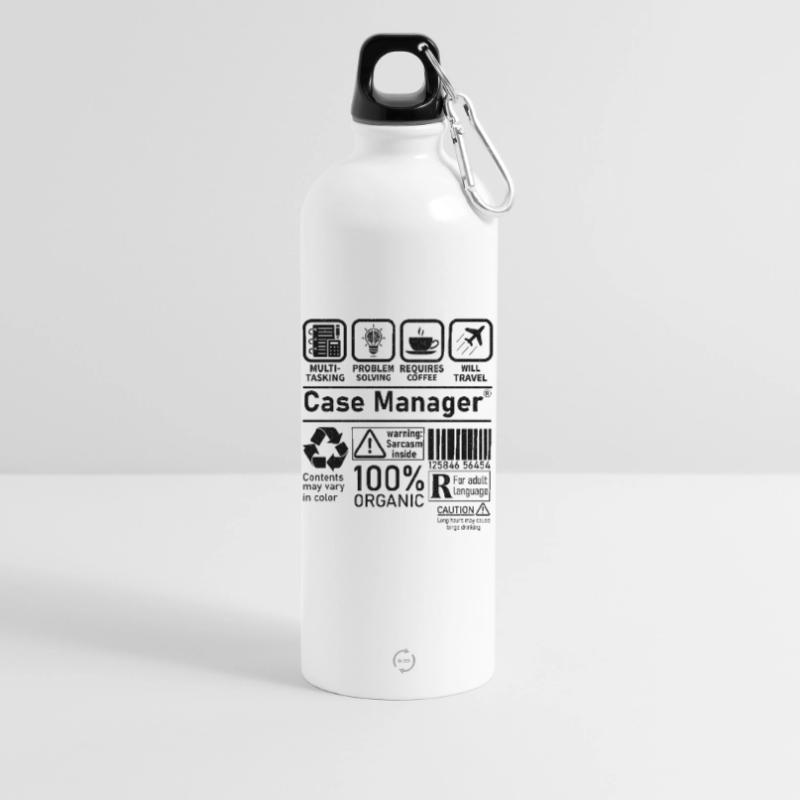 Case Manager multi tasking problem solving require Water Bottle with carabiner 750 ml