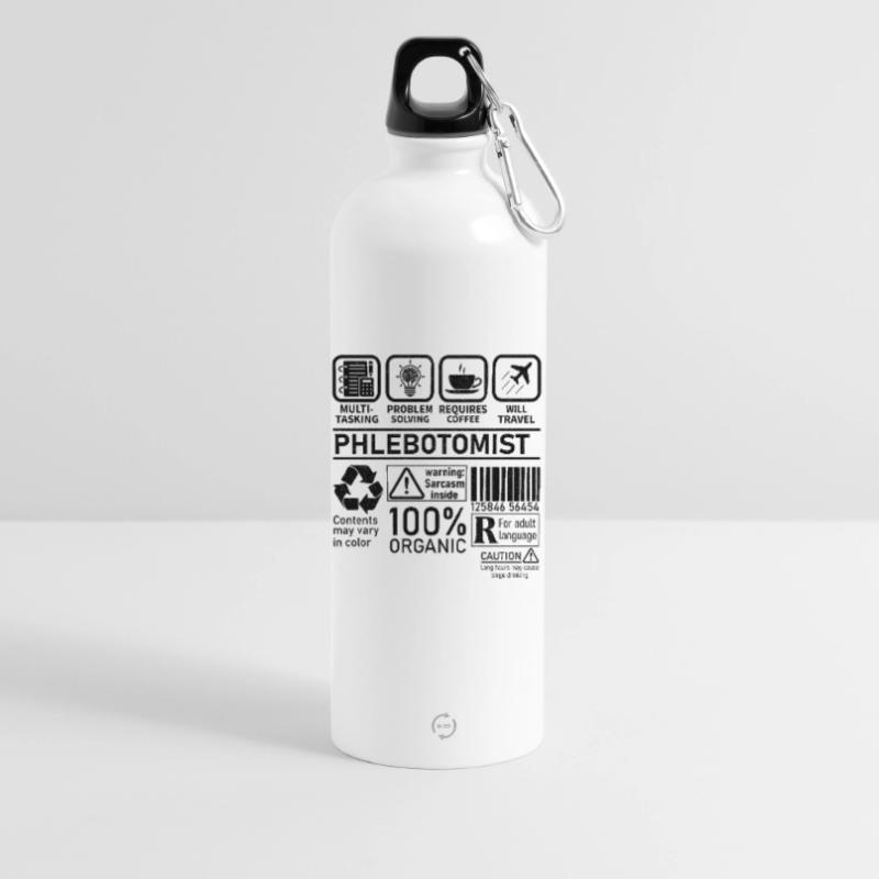 Phlebotomist multi tasking problem solving Trinkflasche mit Karabiner 750 ml