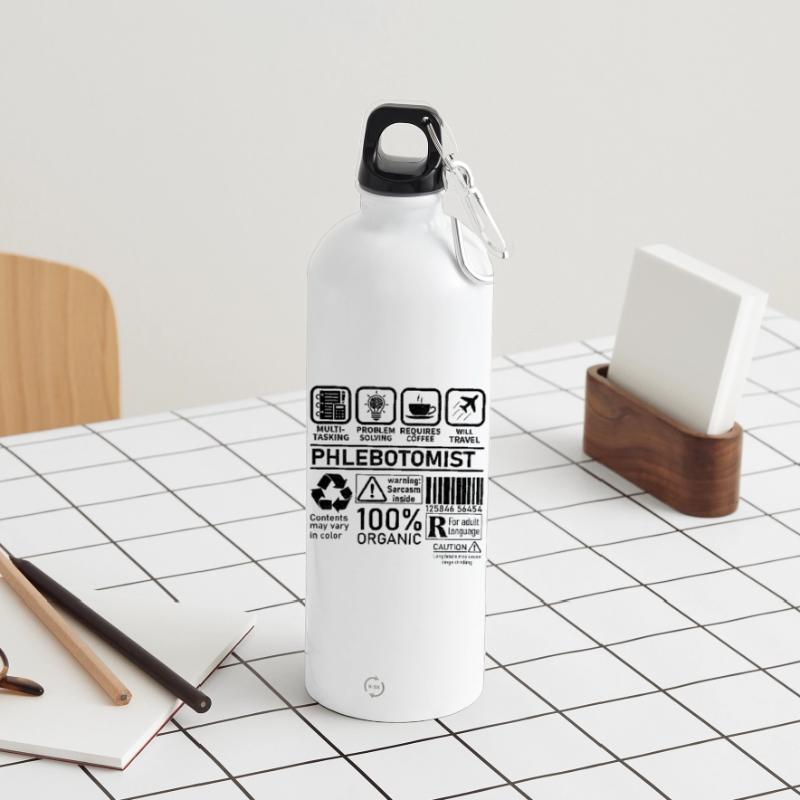 Phlebotomist multi tasking problem solving Trinkflasche mit Karabiner 750 ml