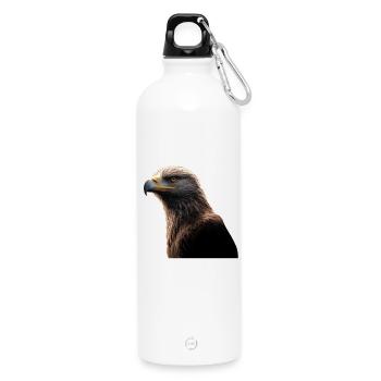 Aigle Pygargue à tête blanche Aigle royal Pygargue à queue blanche - Gourde en inox avec mousqueton 750 ml - blanc - Devant