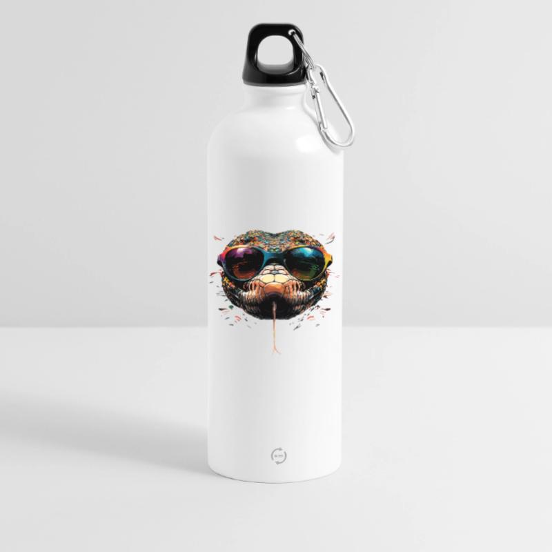 serpent, python, cobra, serpent à sonnettes, serpents Gourde en inox avec mousqueton 750 ml