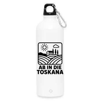 Tuscany Holidays Recreation - Water Bottle with carabiner 750 ml - white - Front