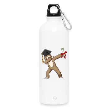 Meerschweinchen-Gamer Ramen-Nudeln Kawaii Süßes Haustier-Foo - Trinkflasche mit Karabiner 750 ml - Weiß - Vorne