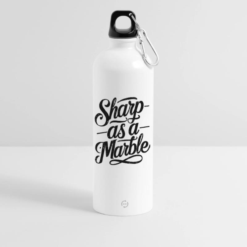 Sharp as a Marble Water Bottle with carabiner 750 ml