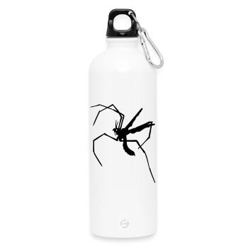 Long-legged mosquito - Water Bottle with carabiner 750 ml - white - Front