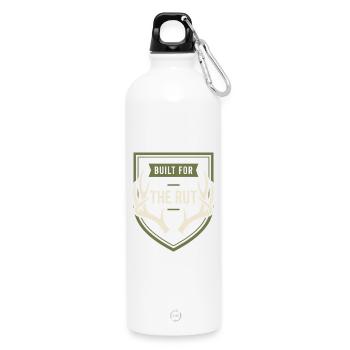 White-tailed hunter White-tail hunting Deer hunting - Water Bottle with carabiner 750 ml - white - Front