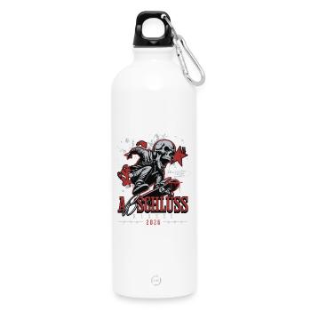Abschlussklasse Nix verstanden trotzdem bestanden - Trinkflasche mit Karabiner 750 ml - Weiß - Vorne